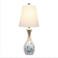 All The Rages Lalia Home Malibu Curved Mosaic Seashell Table Lamp With Chrome Accents