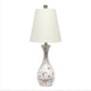 All The Rages Lalia Home Malibu Curved Mosaic Seashell Table Lamp With Chrome Accents