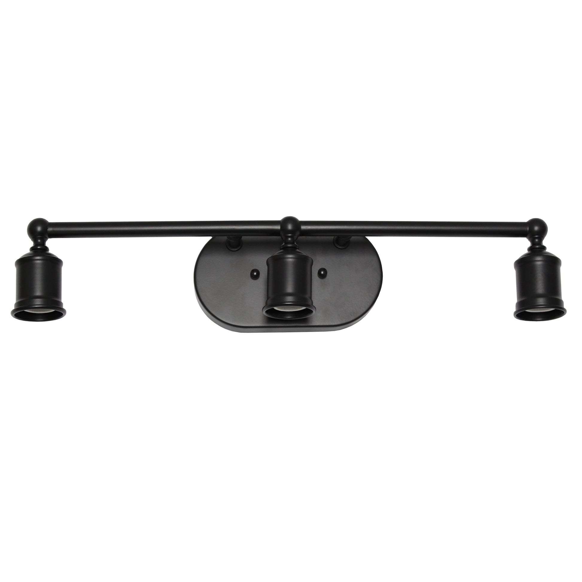 All The Rages Lalia Home Matte Black 3-Light Industrial Metal Vanity Light