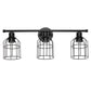 All The Rages Lalia Home Matte Black 3-Light Industrial Wired Vanity Light