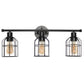 All The Rages Lalia Home Matte Black 3-Light Industrial Wired Vanity Light