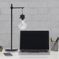 All The Rages Lalia Home Matte Black Beacon Table Lamp With Clear Glass Shade