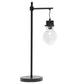 All The Rages Lalia Home Matte Black Beacon Table Lamp With Clear Glass Shade