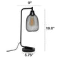 All The Rages Lalia Home Matte Black Industrial Mesh Table Lamp