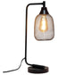 All The Rages Lalia Home Matte Black Industrial Mesh Table Lamp