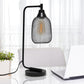 All The Rages Lalia Home Matte Black Industrial Mesh Table Lamp