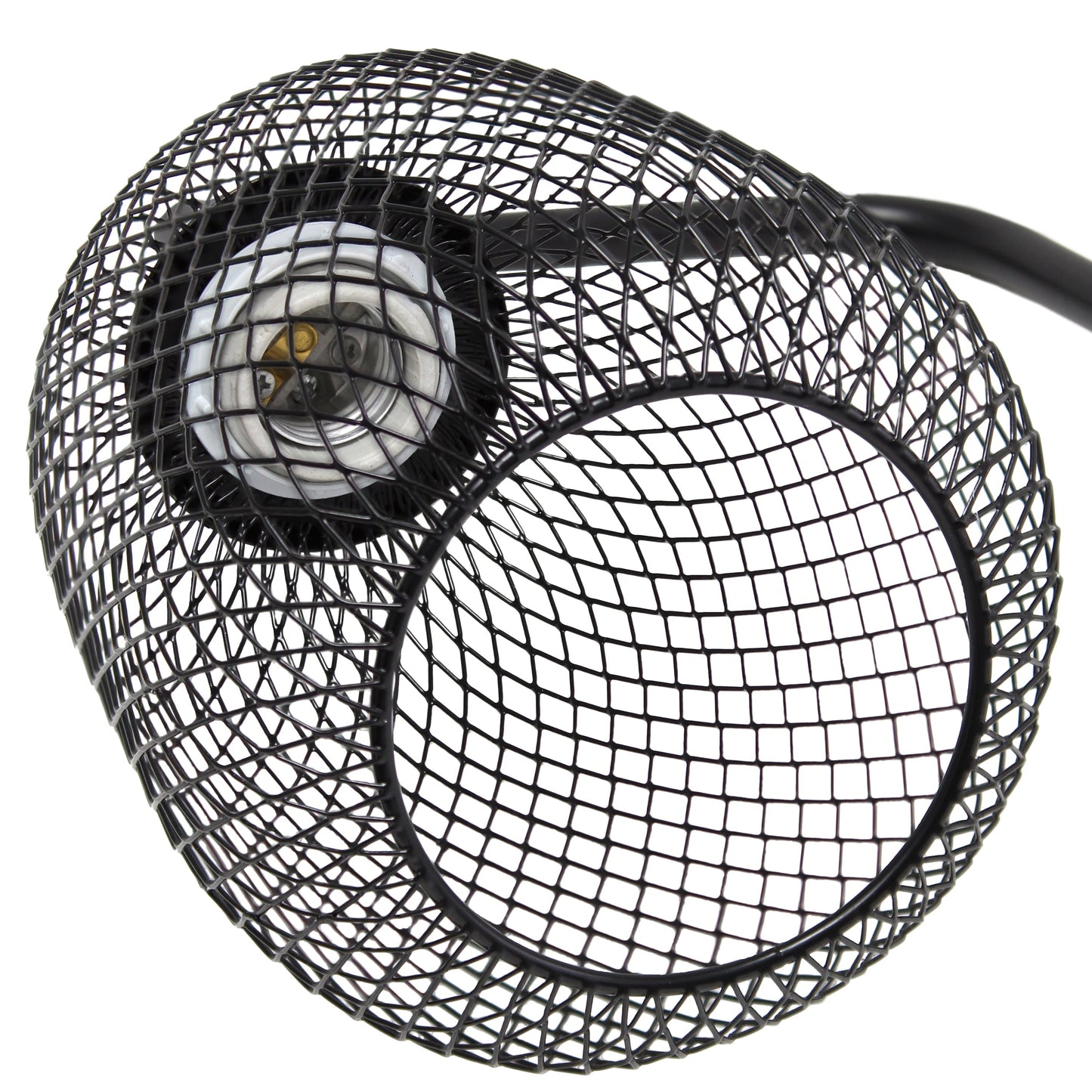 All The Rages Lalia Home Matte Black Industrial Mesh Table Lamp