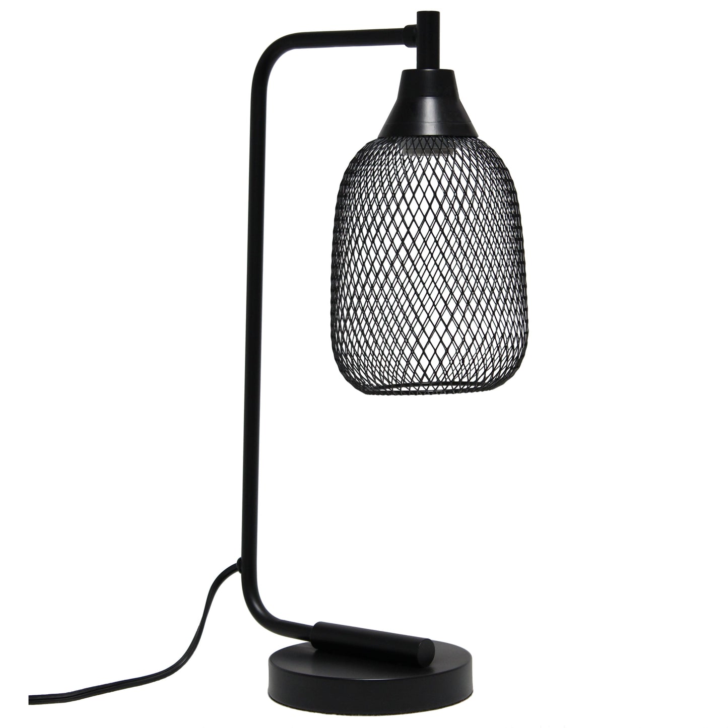 All The Rages Lalia Home Matte Black Industrial Mesh Table Lamp