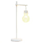 All The Rages Lalia Home Matte White Beacon Table Lamp With Clear Glass Shade