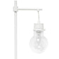 All The Rages Lalia Home Matte White Beacon Table Lamp With Clear Glass Shade
