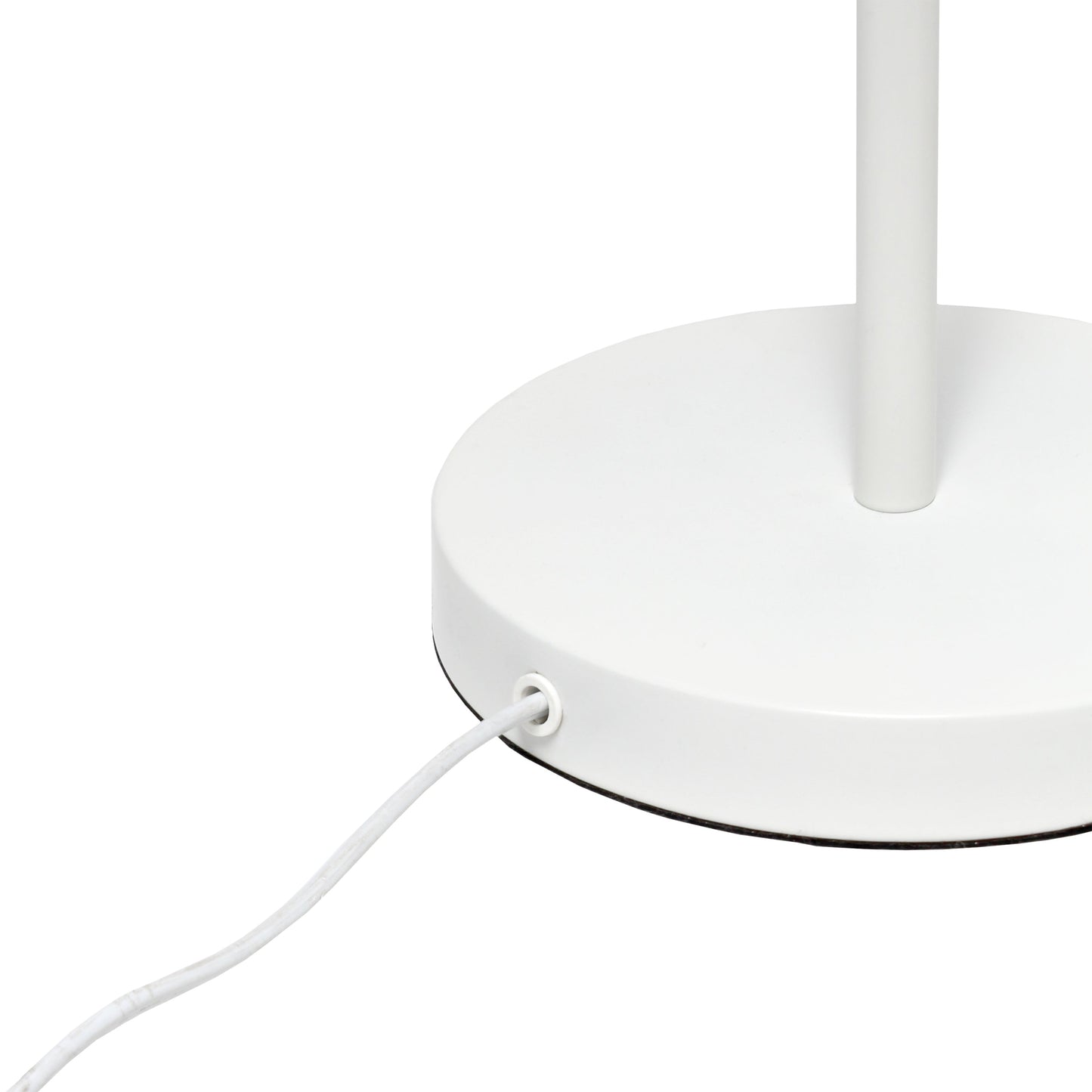All The Rages Lalia Home Matte White Beacon Table Lamp With Clear Glass Shade