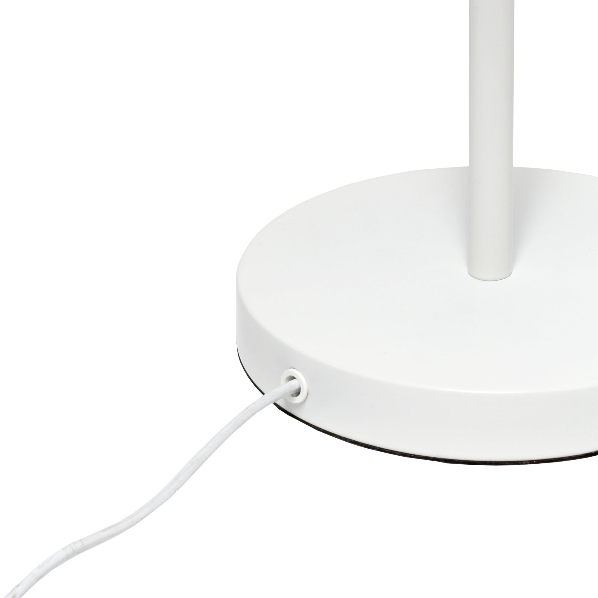 All The Rages Lalia Home Matte White Beacon Table Lamp With Clear Glass Shade