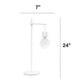 All The Rages Lalia Home Matte White Beacon Table Lamp With Clear Glass Shade