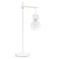 All The Rages Lalia Home Matte White Beacon Table Lamp With Clear Glass Shade