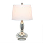 All The Rages Lalia Home Mercury Glass Dollop Table Lamp With White Fabric Shade
