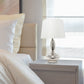All The Rages Lalia Home Mercury Glass Dollop Table Lamp With White Fabric Shade