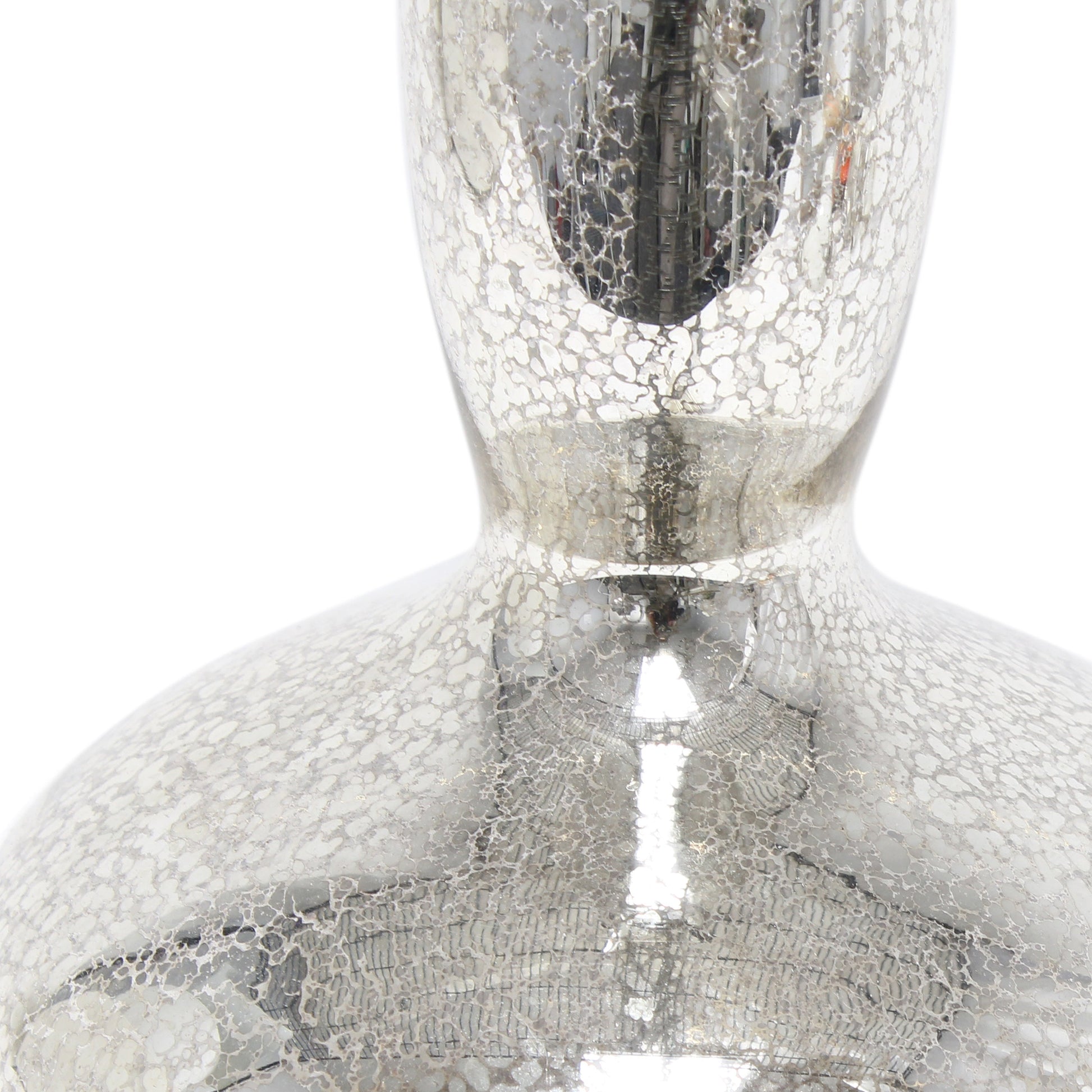 All The Rages Lalia Home Mercury Glass Dollop Table Lamp With White Fabric Shade