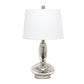 All The Rages Lalia Home Mercury Glass Dollop Table Lamp With White Fabric Shade