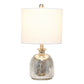 All The Rages Lalia Home Mercury Hammered Glass Jar Table Lamp With White Linen Shade
