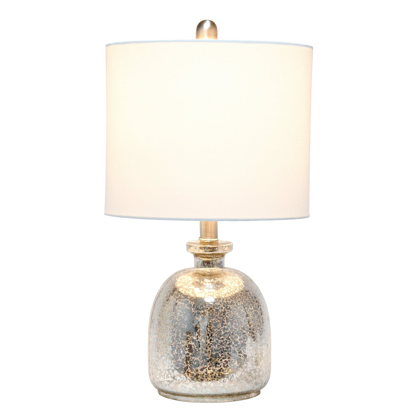 All The Rages Lalia Home Mercury Hammered Glass Jar Table Lamp With White Linen Shade