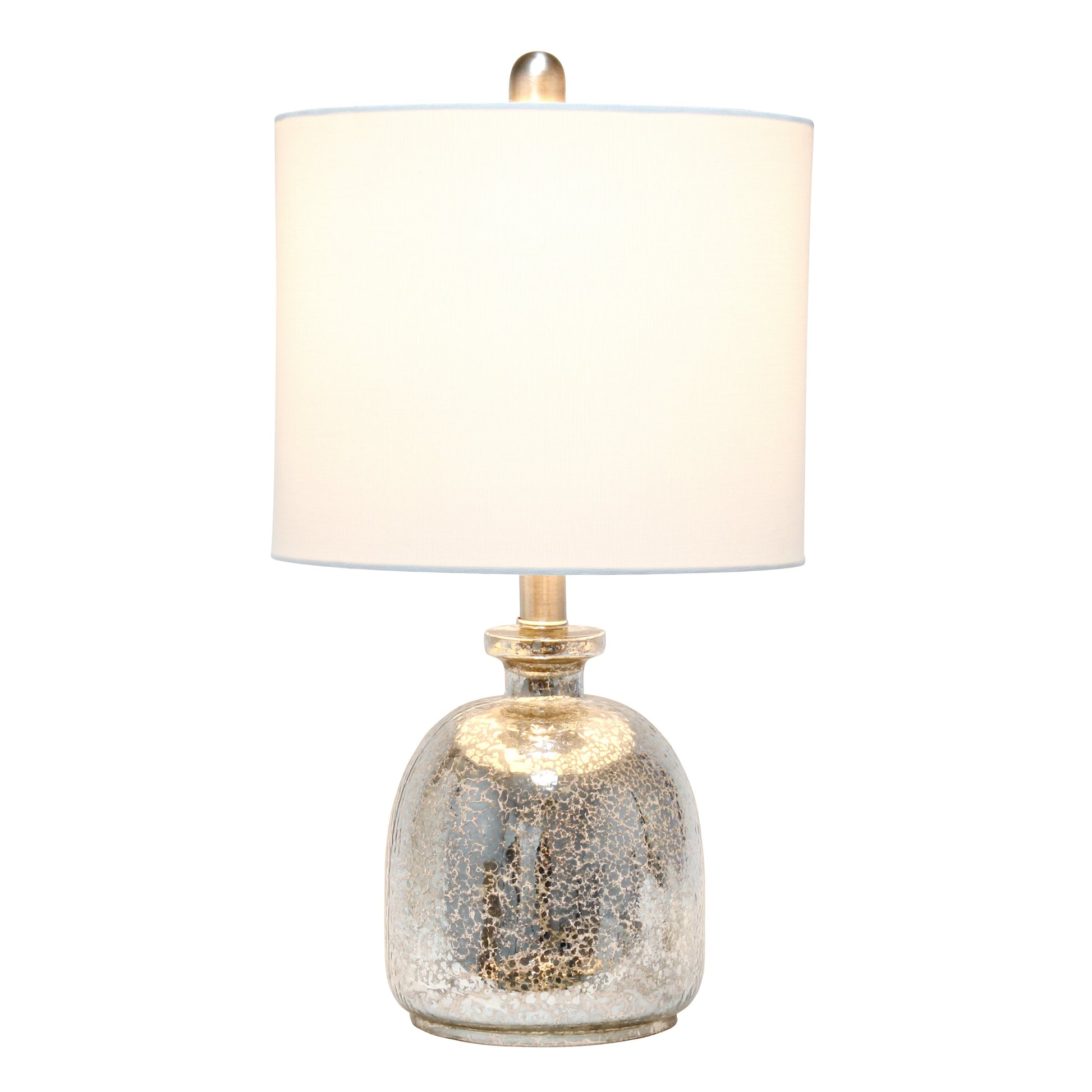 All The Rages Lalia Home Mercury Hammered Glass Jar Table Lamp With White Linen Shade