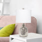 All The Rages Lalia Home Mercury Hammered Glass Jar Table Lamp With White Linen Shade