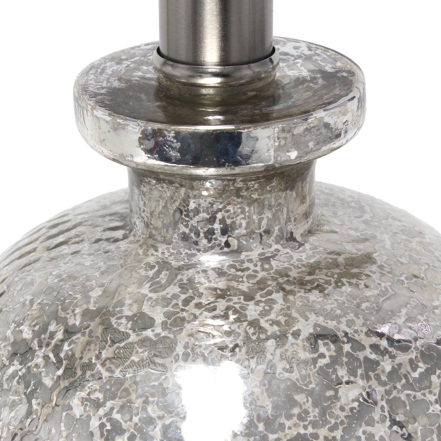 All The Rages Lalia Home Mercury Hammered Glass Jar Table Lamp With White Linen Shade