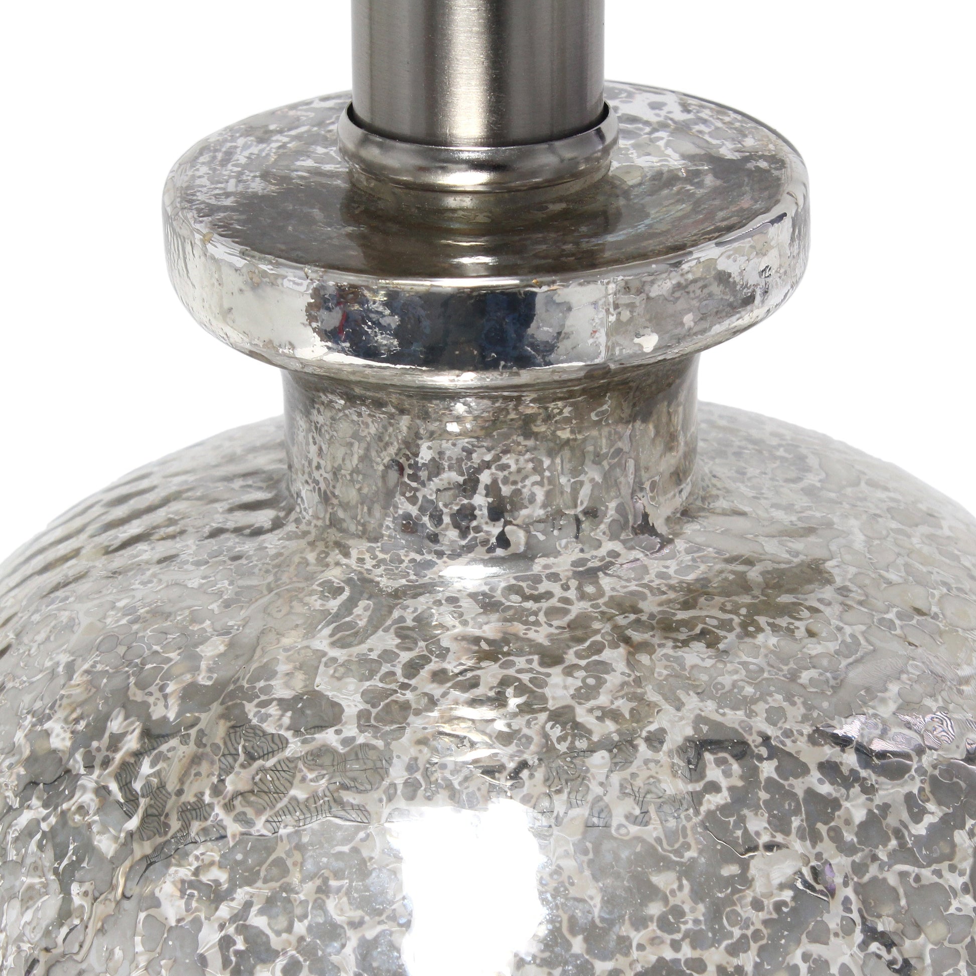 All The Rages Lalia Home Mercury Hammered Glass Jar Table Lamp With White Linen Shade