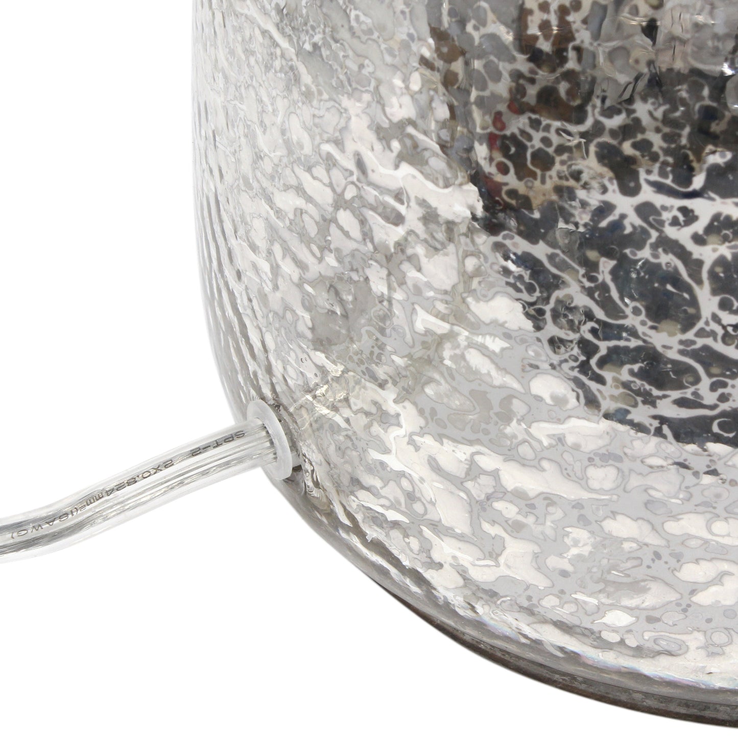 All The Rages Lalia Home Mercury Hammered Glass Jar Table Lamp With White Linen Shade