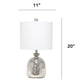 All The Rages Lalia Home Mercury Hammered Glass Jar Table Lamp With White Linen Shade