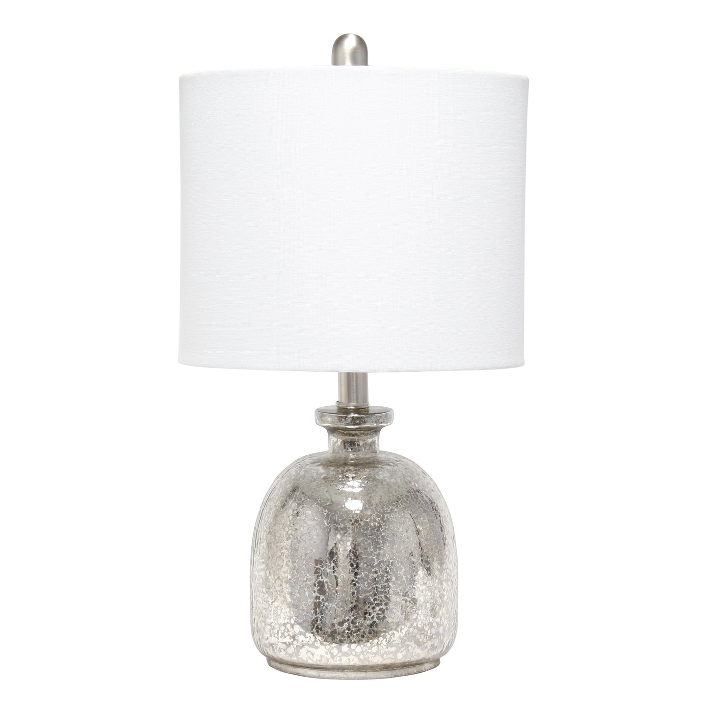 All The Rages Lalia Home Mercury Hammered Glass Jar Table Lamp With White Linen Shade
