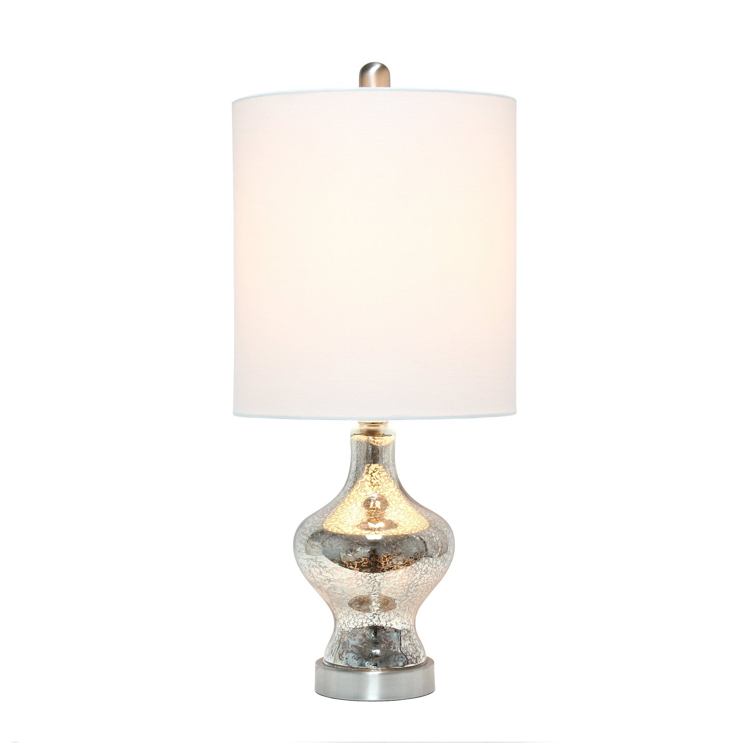 All The Rages Lalia Home Mercury Paseo Table Lamp With White Fabric Shade