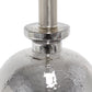 All The Rages Lalia Home Metallic Gray Hammered Glass Jar Table Lamp With White Linen Shade