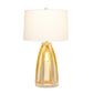 All The Rages Lalia Home Natural Wooded 2-Light Arch Farmhouse Table Lamp With White Fabric Shade