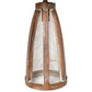 All The Rages Lalia Home Old Wood 2-Light Arch Farmhouse Table Lamp With White Fabric Shade