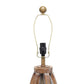 All The Rages Lalia Home Old Wood 2-Light Arch Farmhouse Table Lamp With White Fabric Shade