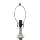 All The Rages Lalia Home Perennial Traditional Valletta Gray Table & Floor Lamp Set With White Empire Fabric Shades