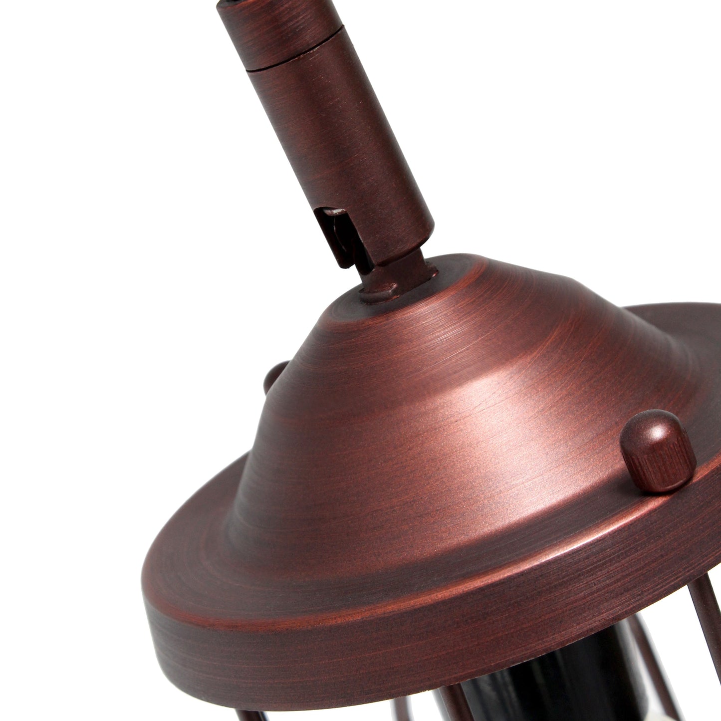 All The Rages Lalia Home Red Bronze Table Lamp With Rustic Caged Shade