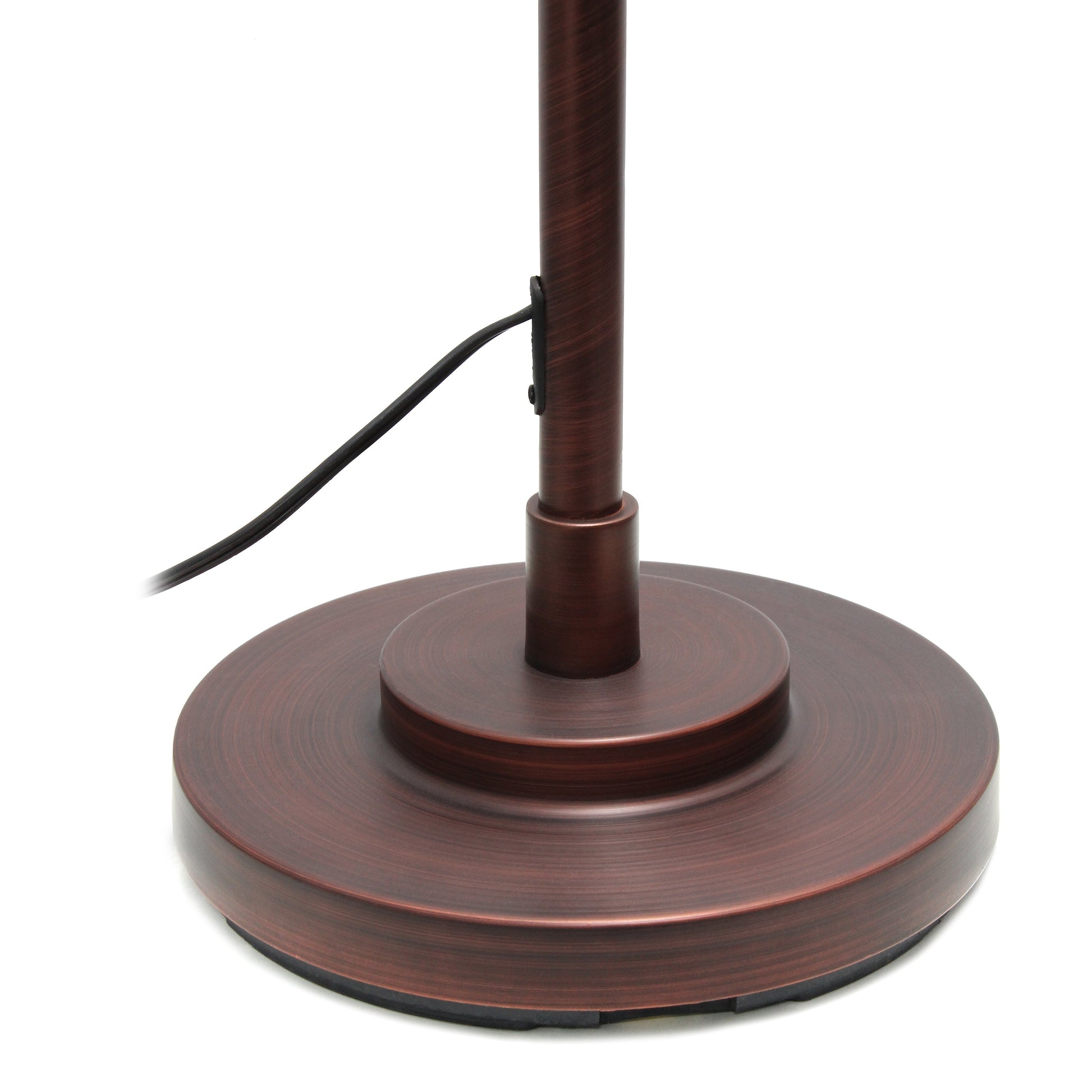 All The Rages Lalia Home Red Bronze Vintage Arched 1-Light Floor Lamp With Iron Mesh Shade