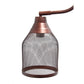 All The Rages Lalia Home Red Bronze Vintage Arched 1-Light Floor Lamp With Iron Mesh Shade
