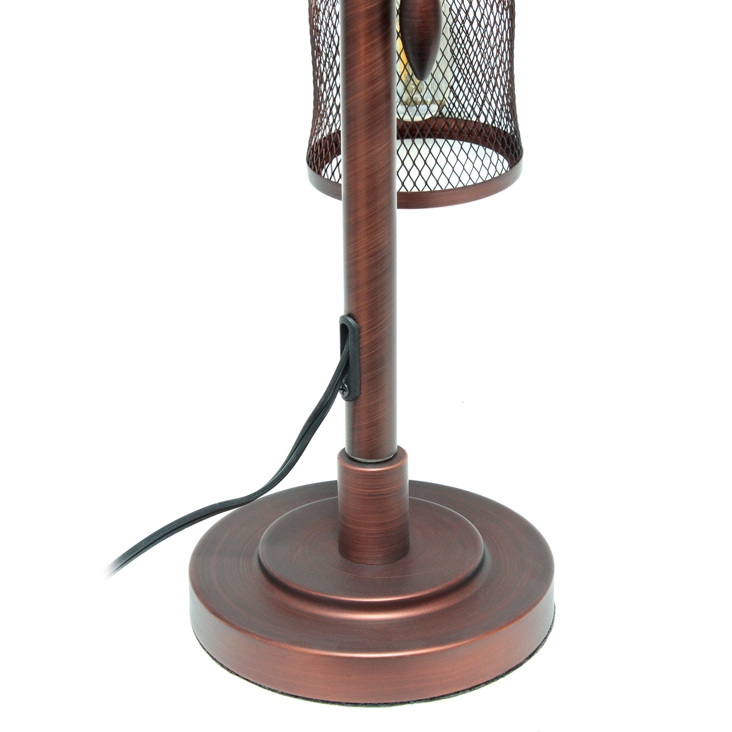 All The Rages Lalia Home Red Bronze Vintage Arched Table Lamp With Iron Mesh Shade