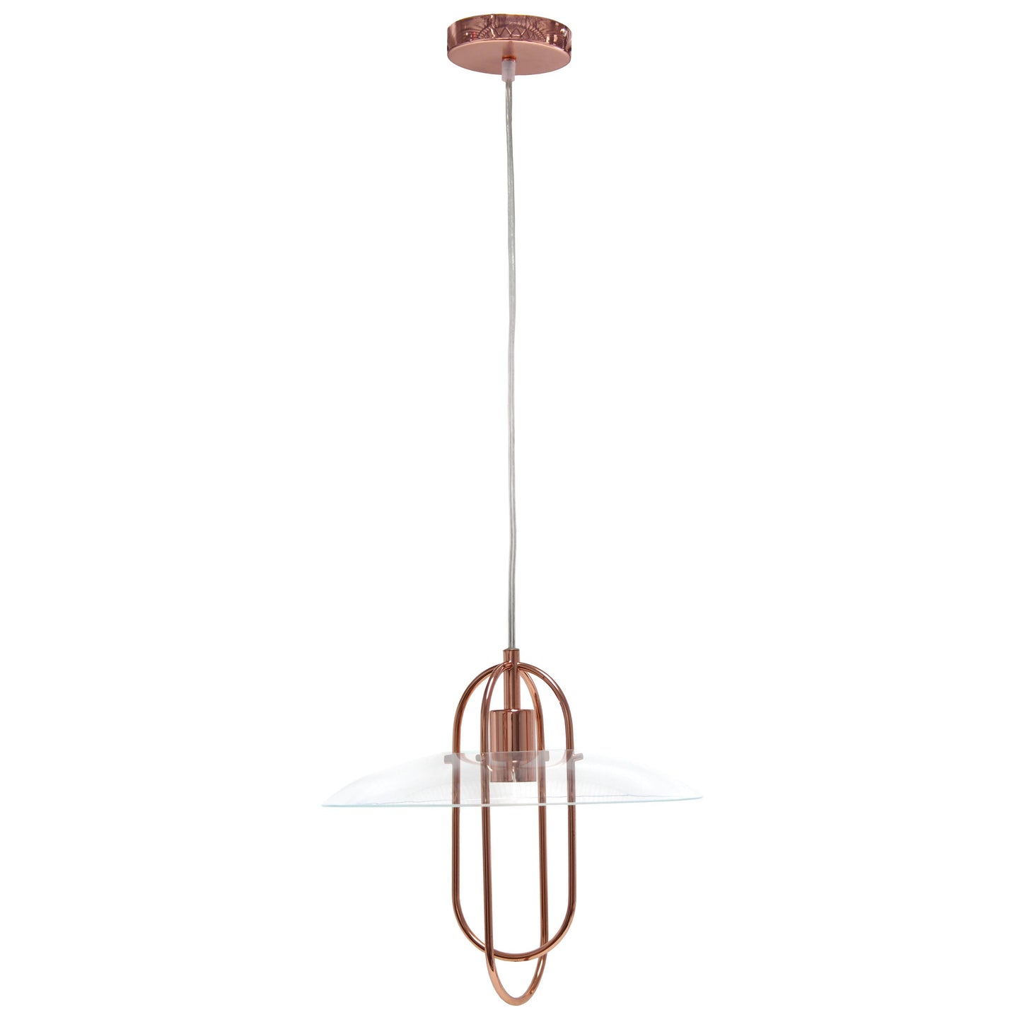 All The Rages Lalia Home Rose Gold Elongated Metal Pendant Light