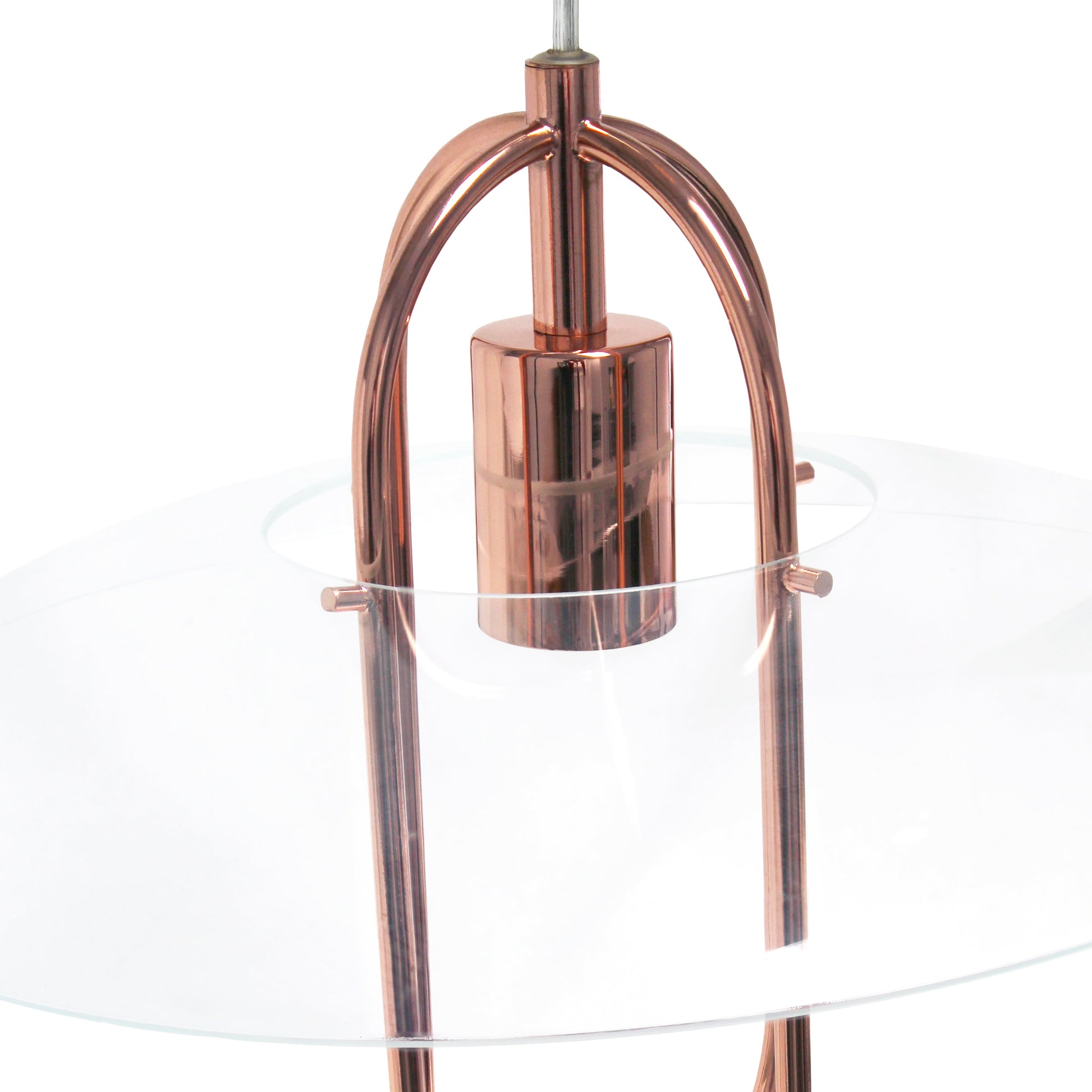 All The Rages Lalia Home Rose Gold Elongated Metal Pendant Light