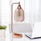 All The Rages Lalia Home Rose Gold Industrial Mesh Table Lamp
