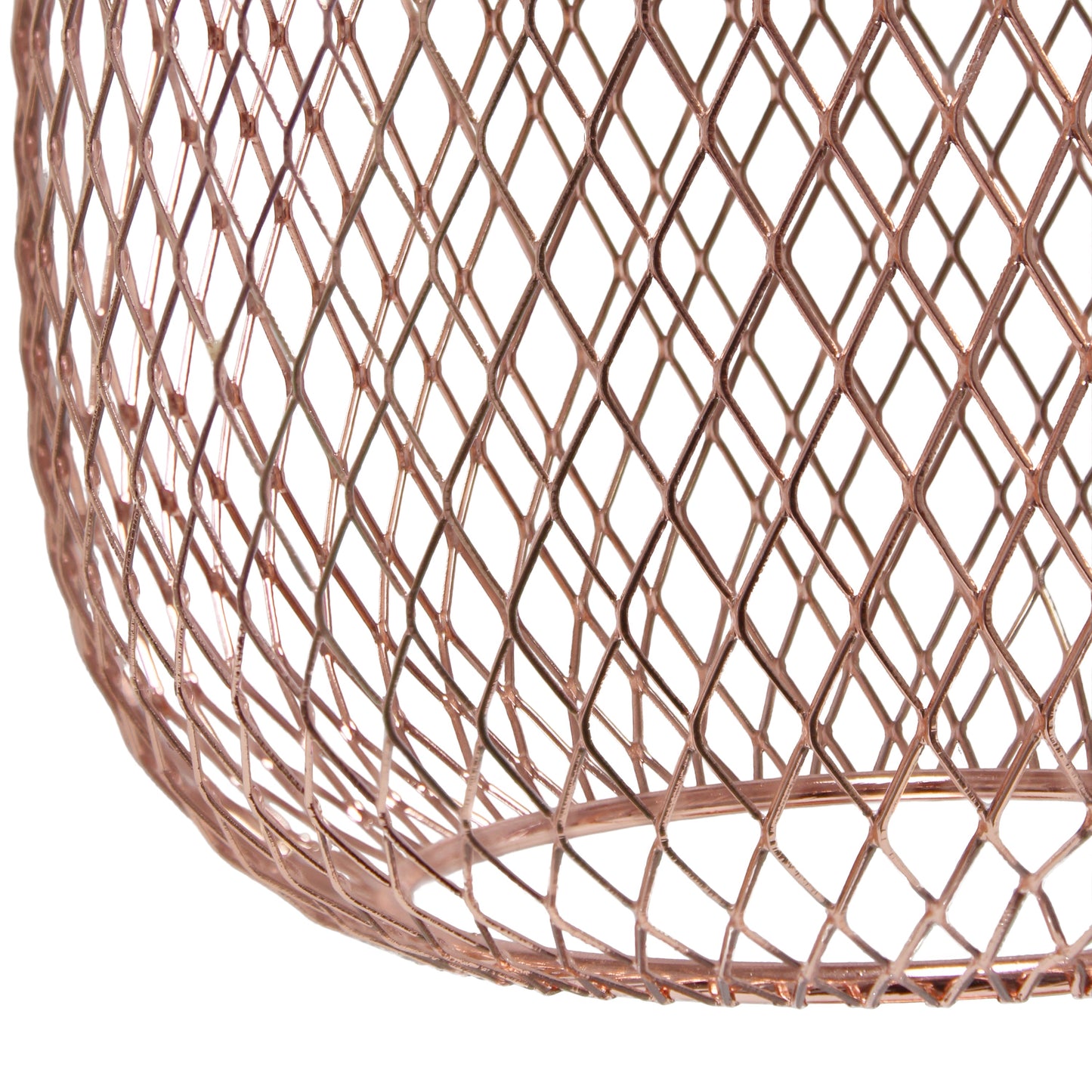 All The Rages Lalia Home Rose Gold Industrial Mesh Table Lamp