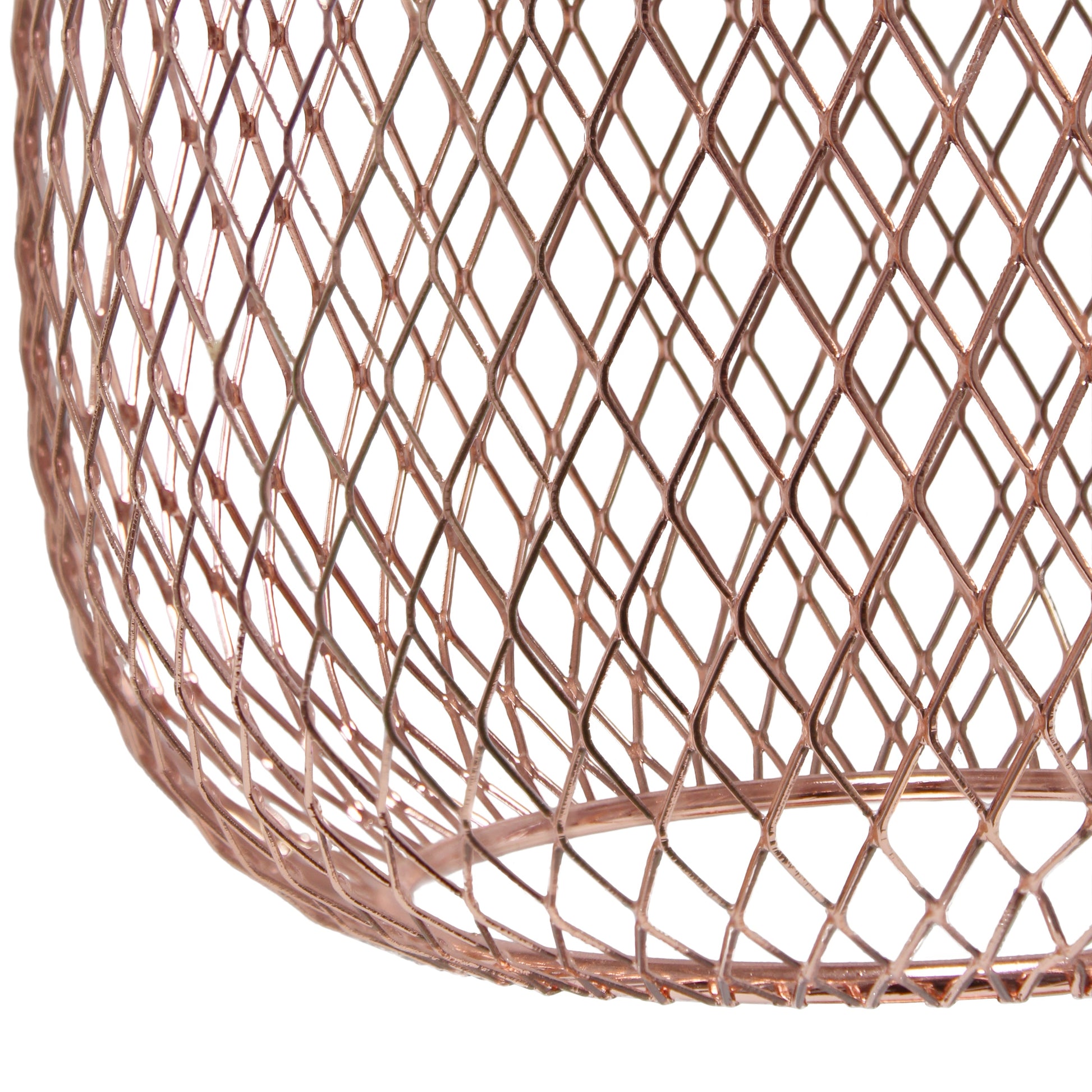 All The Rages Lalia Home Rose Gold Industrial Mesh Table Lamp