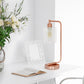 All The Rages Lalia Home Rose Gold Iron Table Lamp With Glass Shade