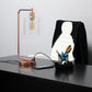All The Rages Lalia Home Rose Gold Iron Table Lamp With USB Port & Glass Shade