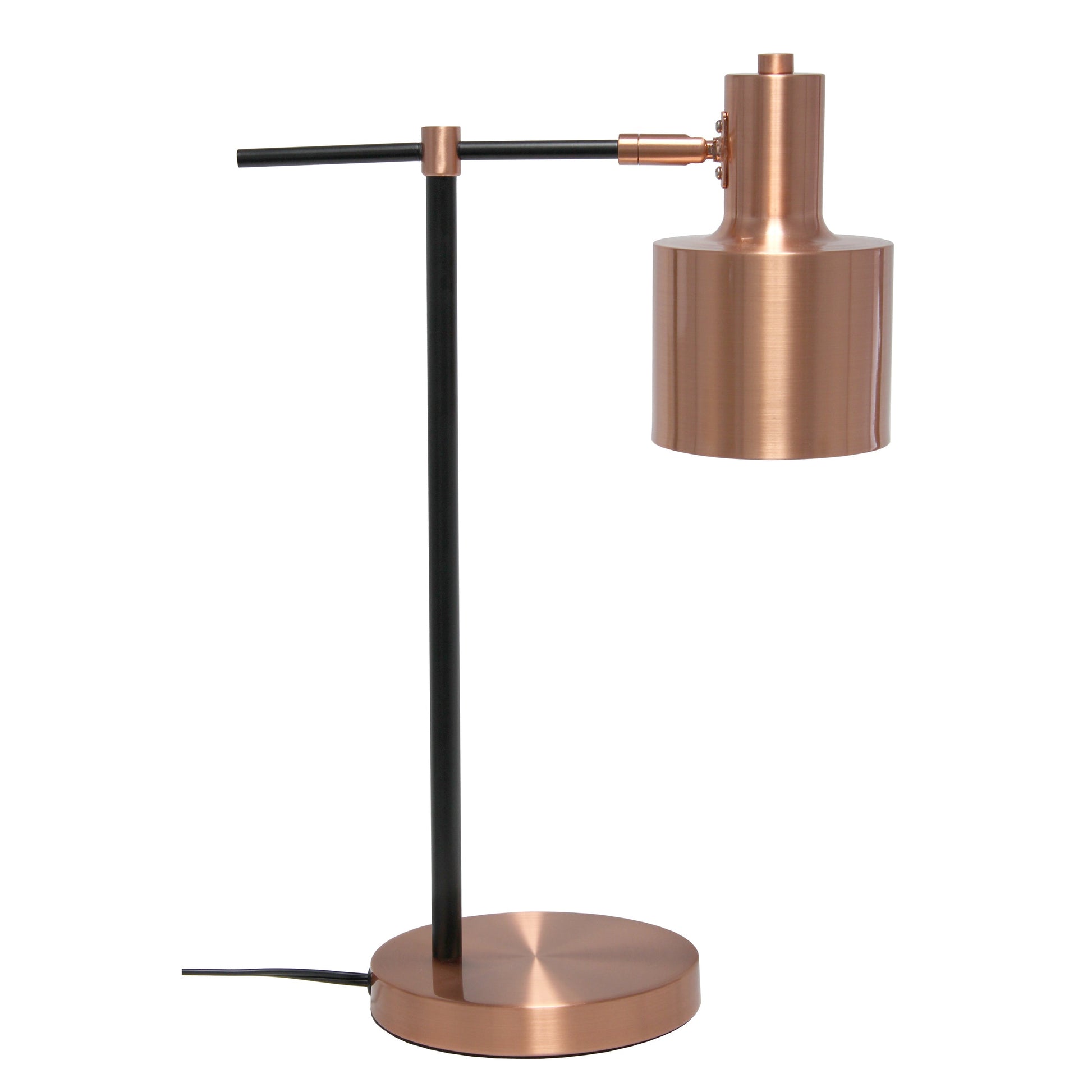 All The Rages Lalia Home Rose Gold Mid Century Modern Metal Table Lamp
