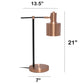 All The Rages Lalia Home Rose Gold Mid Century Modern Metal Table Lamp